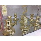 Gold Plastic Acrylic Candle Holders for Taper Candles 12 Ct